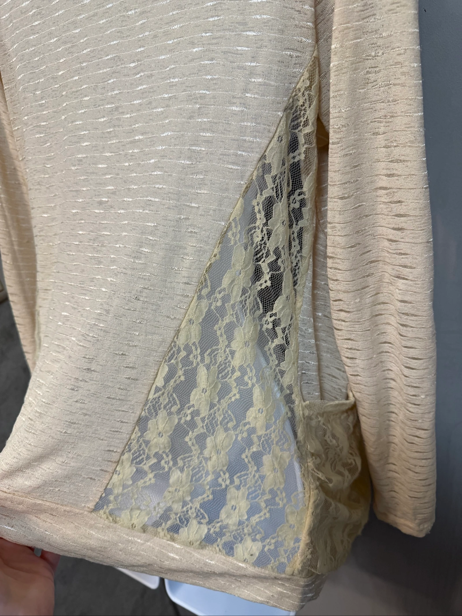 Cream vest with lace size TU – photo 5